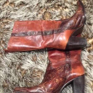 Antonio Melani Short Leather Cowboy Boot